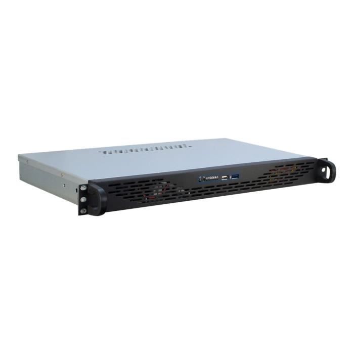 Inter-Tech IPC 1U-K-125L Rack-montable 1U mini ITX pas dalimentation USB