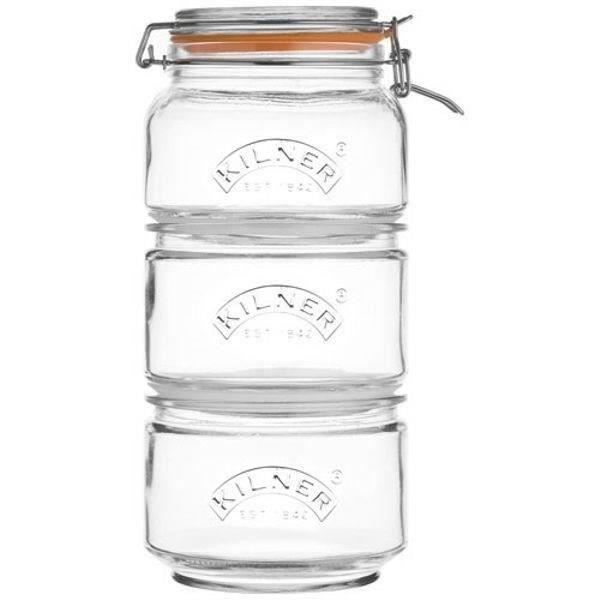 Set de 3 bocaux empilables KILNER