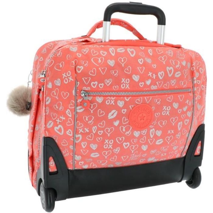 Cartable a roulettes Kipling Giorno 41 CM Haut de Gamme Hearty Pink Met Cdiscount Bagagerie Maroquinerie