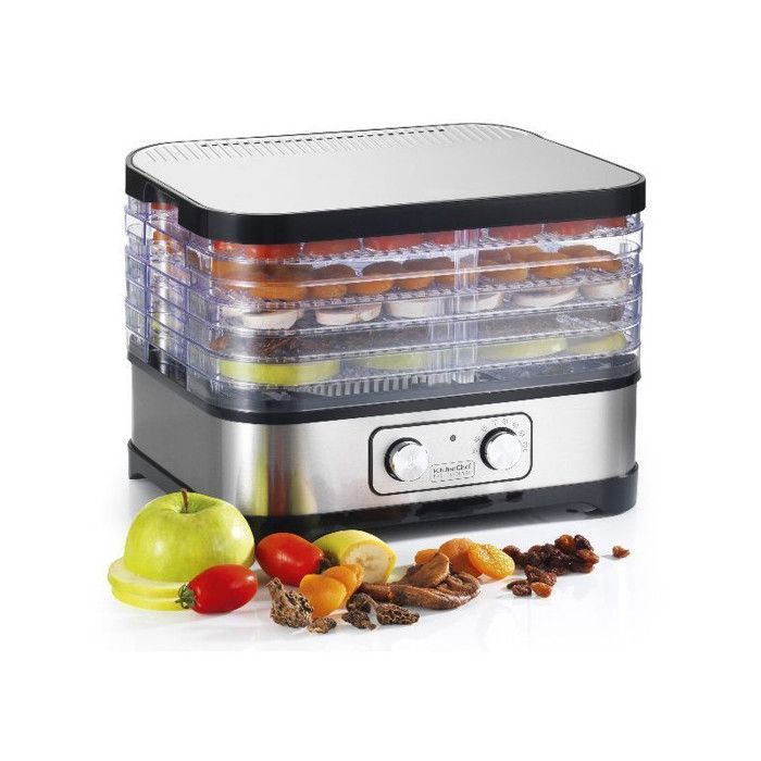 DESHYDRATEUR 5 PLATEAUX 24X31CM 400W INOX KITCHENCHEF - SECCO5MECA