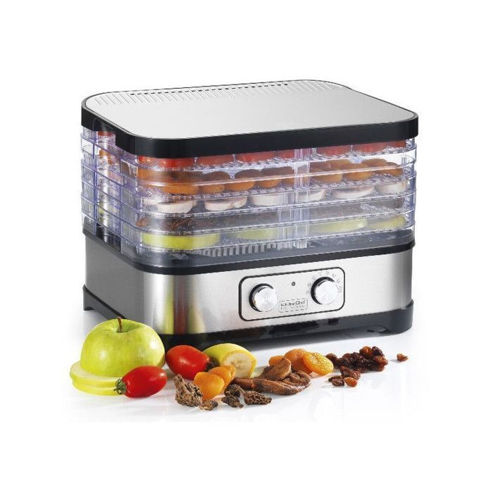 Déshydrateur 5 plateaux 400W inox KITCHEN CHEF - SECCO5MECA