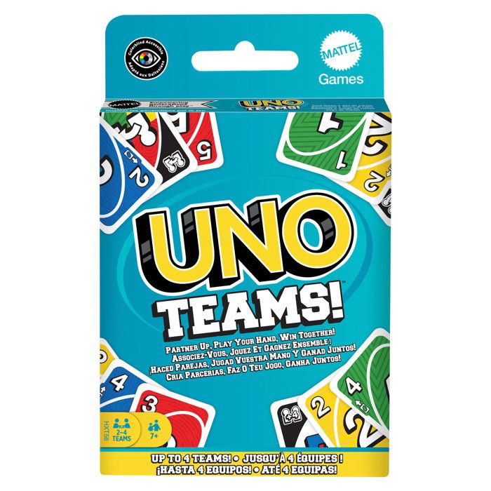 Jeu de cartes - UNO - HXT58 - UNO Teams - Équipes de deux - 4 à 8 joueurs