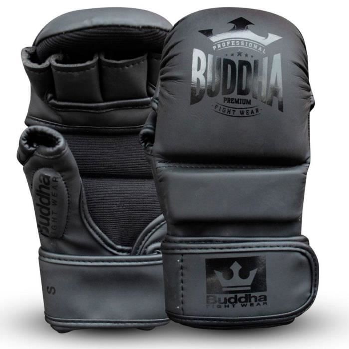 Gants De Combat Buddha Fight Wear - Muay Thai/Boxe - Rembourrage GS-3 - Taille 300ml - Bleu Marine