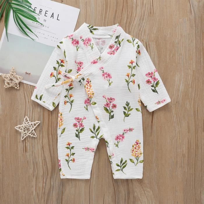 Enfant Nouveau Ne Bebe Garcon Filles Cartoon Fils Robe Kimono Romper Jumpsuit De Nuit Ykk90903323wh80 Blanc Achat Vente Ensemble De Vetements Cdiscount