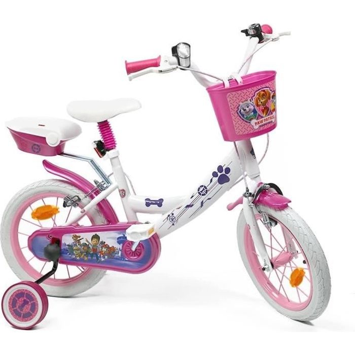 Velo enfant Licence Pat Patrouille 16 Stella equipe de 2 Freins Panier Avant Coffre arriere et 2 stabilisateurs Cdiscount Sport