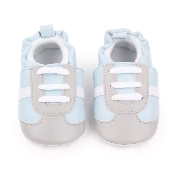 Chaussons Bebe Chaussures Bebe En Cuir Souple Chaussons Enfants Lacet Antiderapant Semelle Chaud Chaussures Pour Garcons Filles S Bleu Cdiscount Chaussures