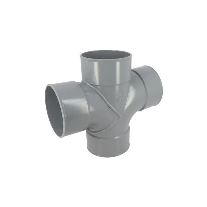 Croix PVC 87° (90°) Femelle/femelle Nicoll - Référence NICCRRJ188, Lot De 50 Pièces, Pour Tuyauterie
