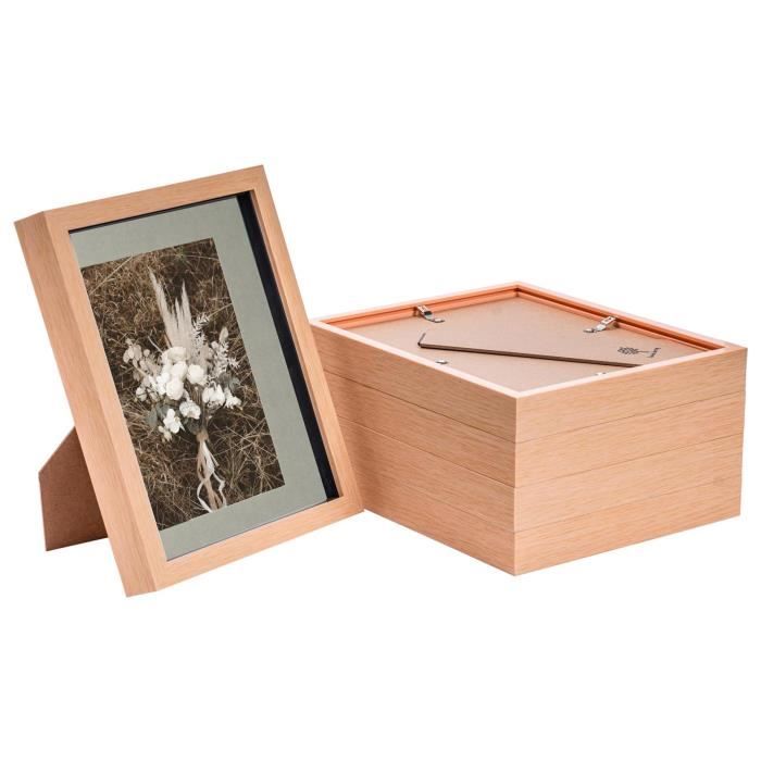 Boîte à Souvenirs 'Aventure' Avec Fente - Cadre En Bois Et Vitre, Pour Tickets, Photos, Médailles