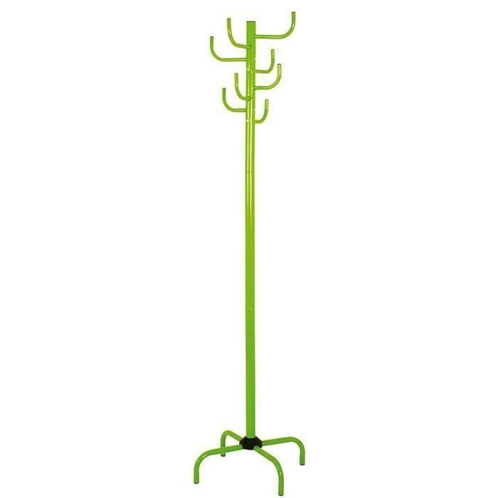 porte manteaux en acier laque vert h 180 cm achat vente porte manteau cdiscount
