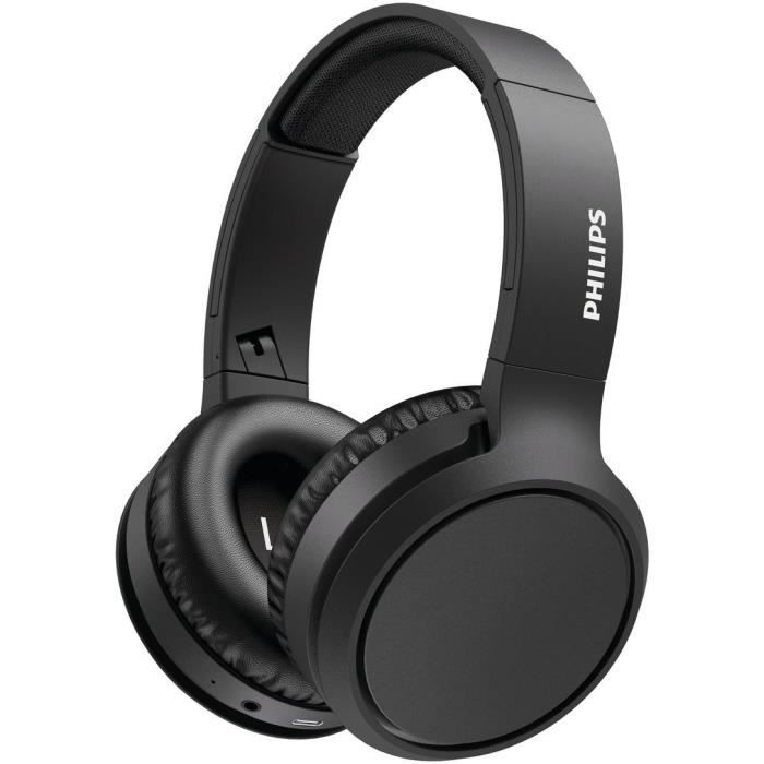 PHILIPS TAH5205BK - Casque sans fil - Haut-parleurs 40mm - Bluetooth - Pliage compact - 29h dautonomie - Noir
