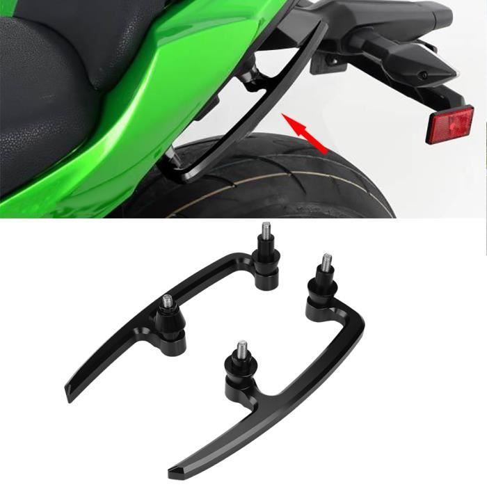 Pwshymi Poignée de maintien arrière pour passager Kit de rails de siège de barre d'appui arrière de passager de moto auto kit