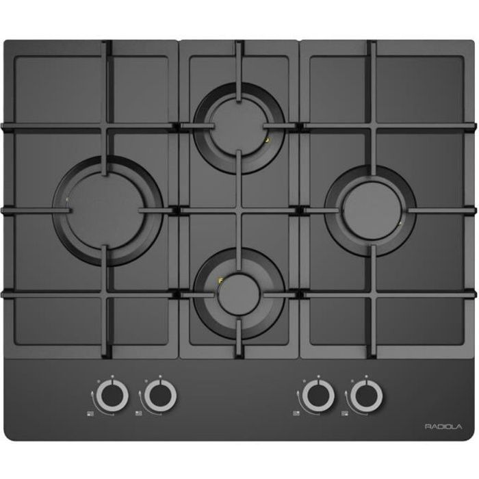 RADIOLA RATG64ETN Plaque de cuisson Gaz 4 Foyers Grille en