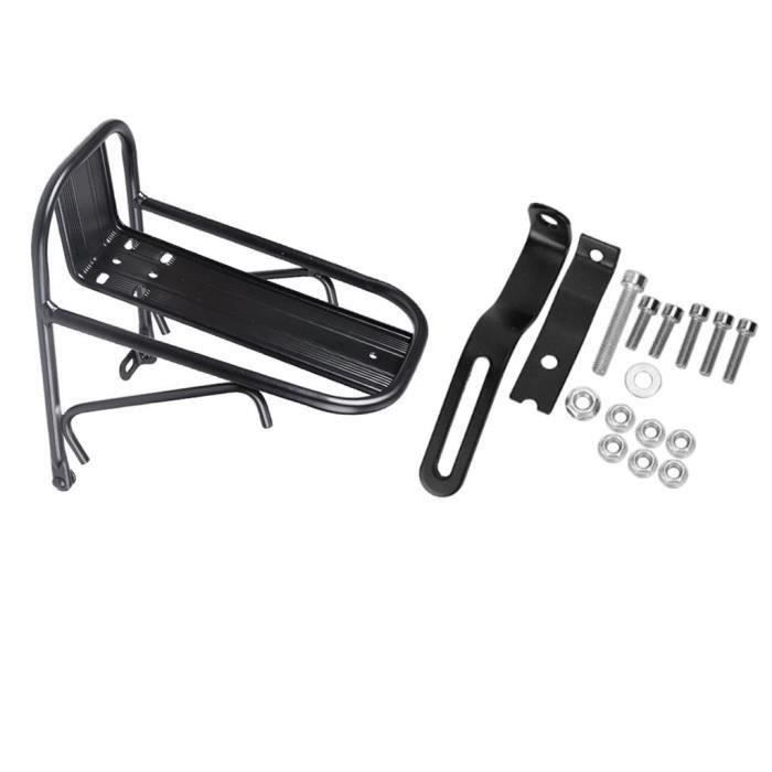 Porte-bagages Avant Pour Vélo En Alliage D'aluminium – 26x26 Cm, Structure Trapézoïdale, Angle Réglable – Pour VTT, Route, Tente Et Sacoches