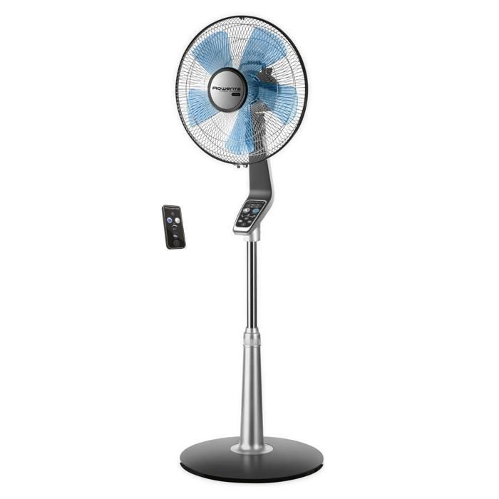 Rowenta VU5670F0 Ventilateur sur Pied Turbo avec Télécommande Silence Extrême 40 cm Silencieux Minuterie Oscillation 5 Vitesses Ventilation et