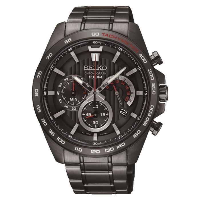 Seiko Gents EXCLUSIVE Montre chronographe avec affichage de la date -  SSB311P1 NOUVEAU Noir, - Achat/vente montre Noir - Cdiscount