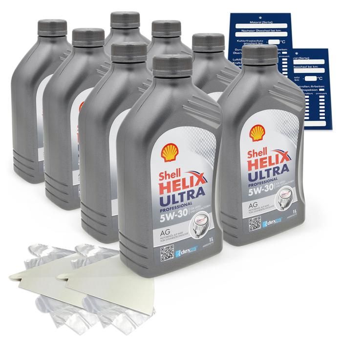 8 Litre Original Shell Helix Ultra Prof. Ag 5W30 Huile 550040557 Acea ...