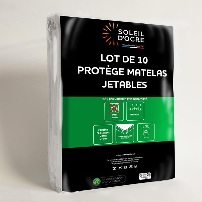 Douceur D'Intérieur - Lot De 4 Protège-Oreillers Jetables 63x63 Cm | Imperméable Et Hygiénique | Pour Airbnb, Hôtel, Voyage | Label Oeko-Tex