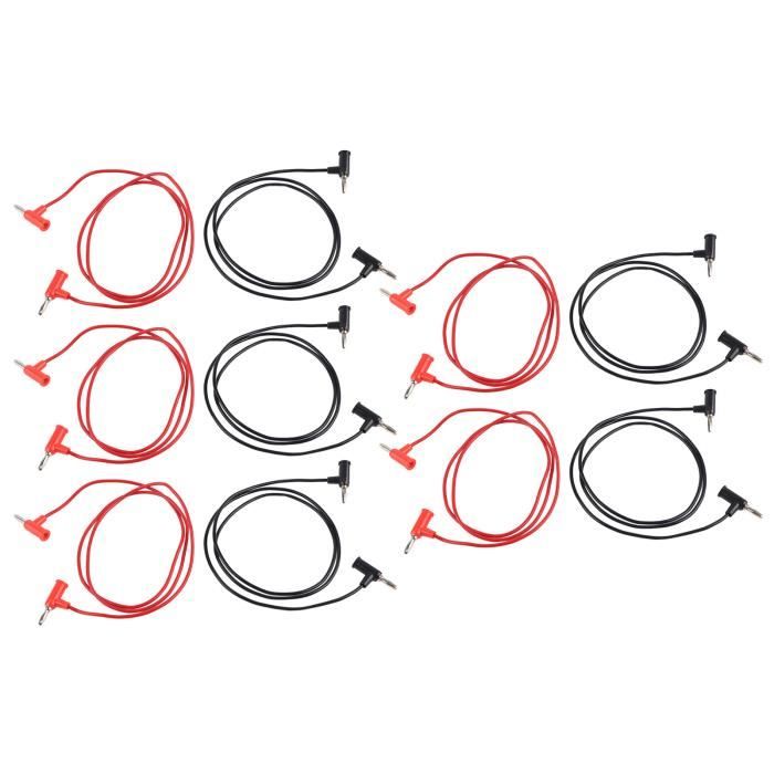 Câble Test Banane-Banane 5M - 4mm 1000V/20A 13AWG - Noir - Uxcell - Pour Laboratoire Électronique