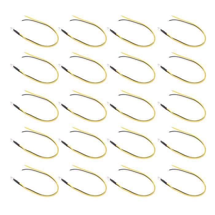 Lot De 50 Diodes LED Diffusées Pré-câblées 3/5/10 Mm Multicolore 9