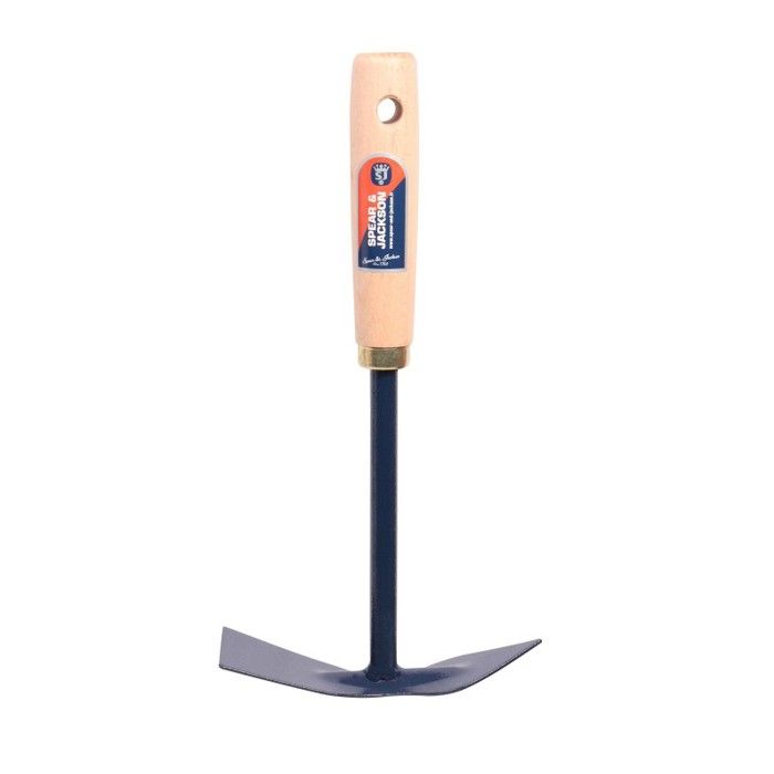 Serfouette à fleurs panne et langue manche bois