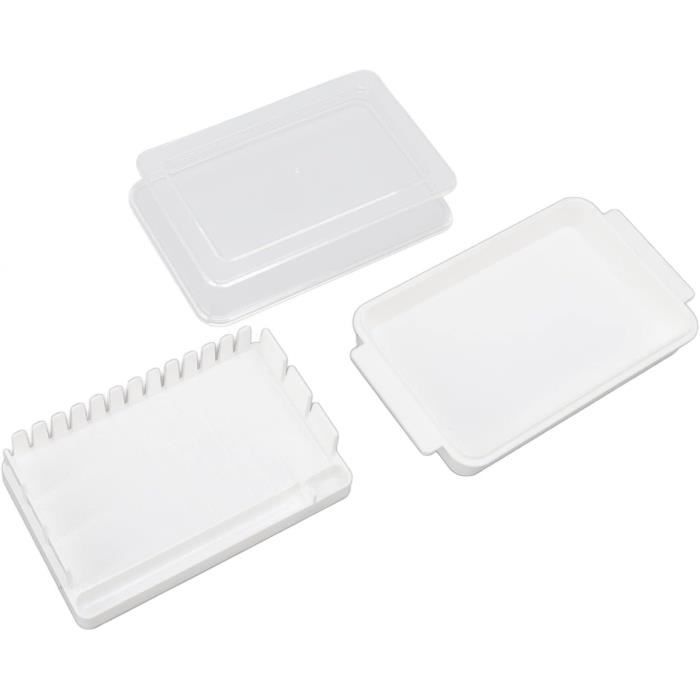 Beurrier Avec Couteau Intégré - Plateau Beurre Plastique Léger - Rangement Comptoir Réfrigérateur