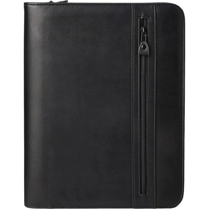 Conférencier PVC 4 anneaux calculatrice zip - Noir - Adulte - Synthétique - Mixte Noir Noir