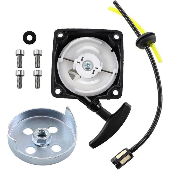 MCHNIC Lanceur Démarreur Pour Débroussailleuse Et Machine Multi-Fonctions - Plaque + Câble + Filtre à Essence | Compatible Brast, Fuxtec