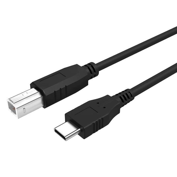 Generic Câble d'imprimante USB B vers USB C, type C 2 Metre à prix pas cher
