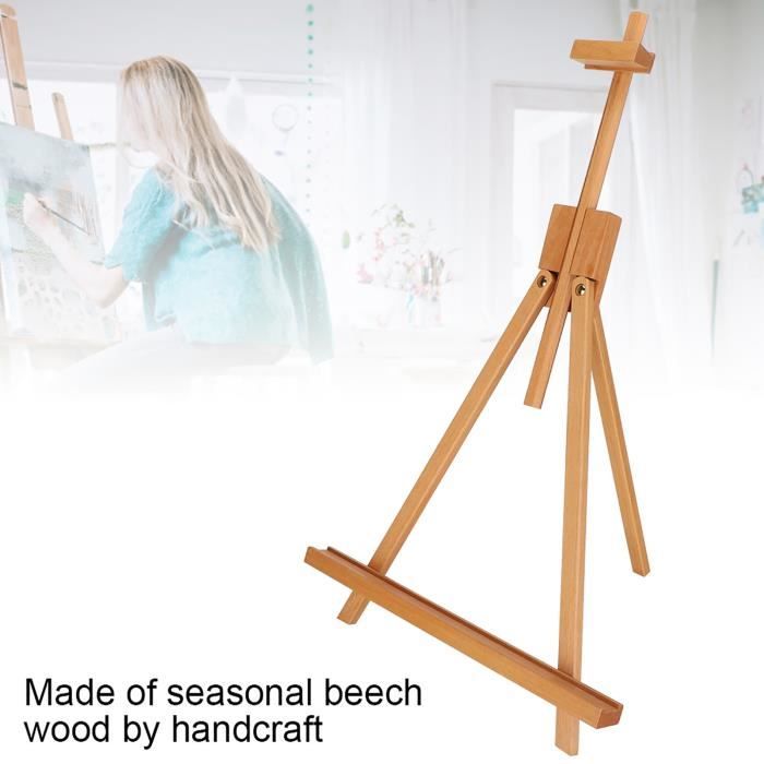 Chevalet Bois Meeden Hêtre - Trépied Réglable Portable Pour Toile 106cm - Artiste Extérieur