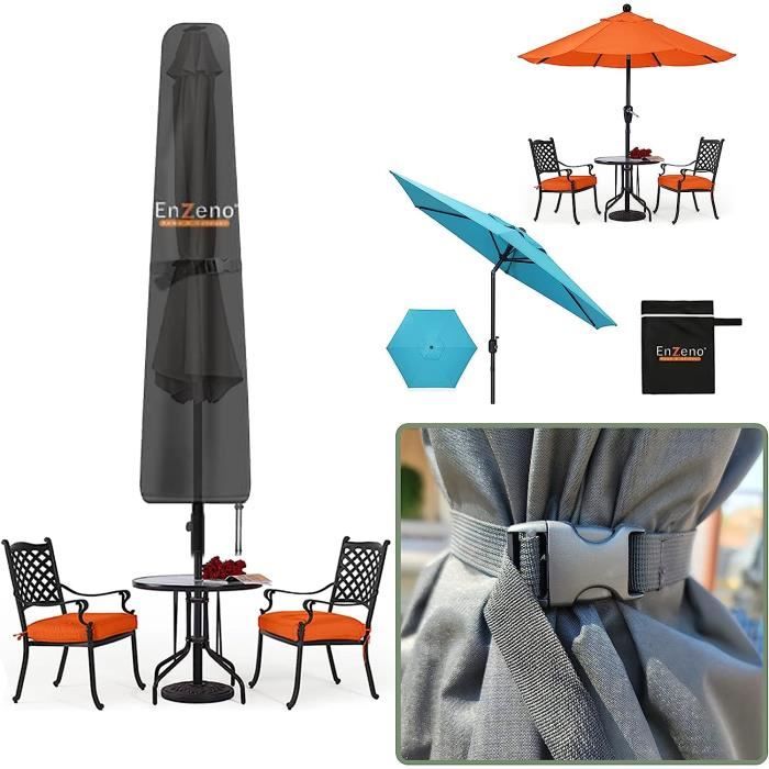 Housse De Protection Imperméable Pour Parasol De Jardin – Taille 1,8 M à 3,4 M, Polyester, Cordon De Serrage