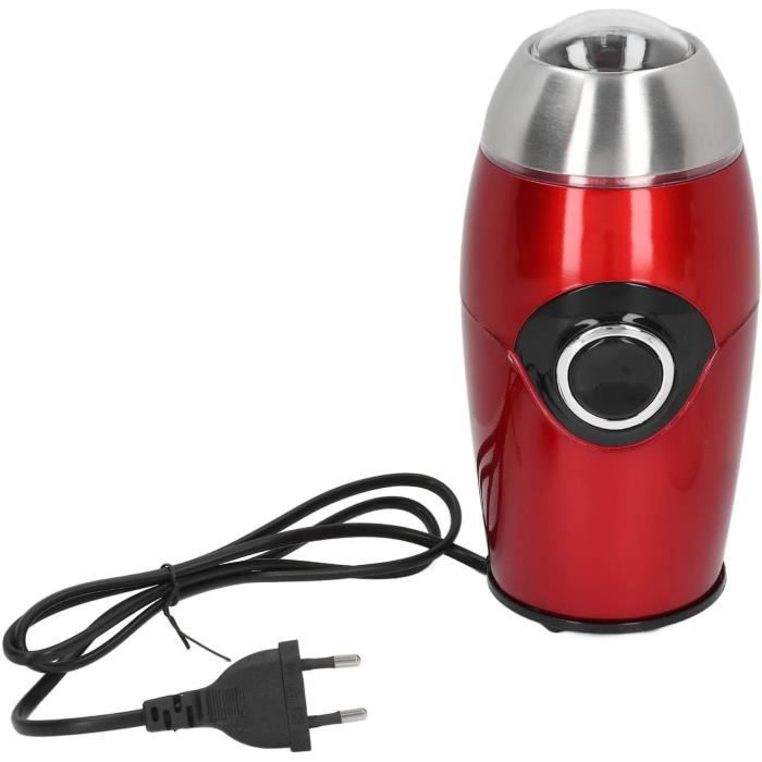 Moulin à café - RNCYN - Électrique et Manuel - Portable Rouge - Mini