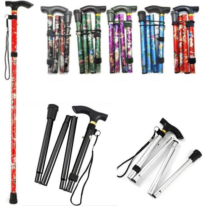 Canne De Marche Pliable En Bois Et Laiton - Style Victorien Pour Homme - Longueur 99 Cm