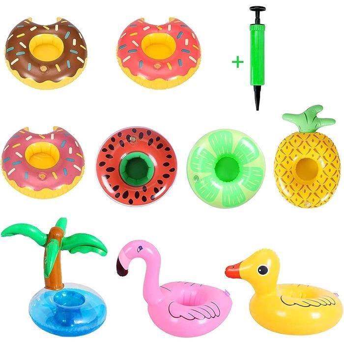 Porte-gobelet Gonflable Flotteur Piscine - Lot De 3 (95x55x55 Cm) - Support à Boissons Pour Fête, Plage, Vacances - 5