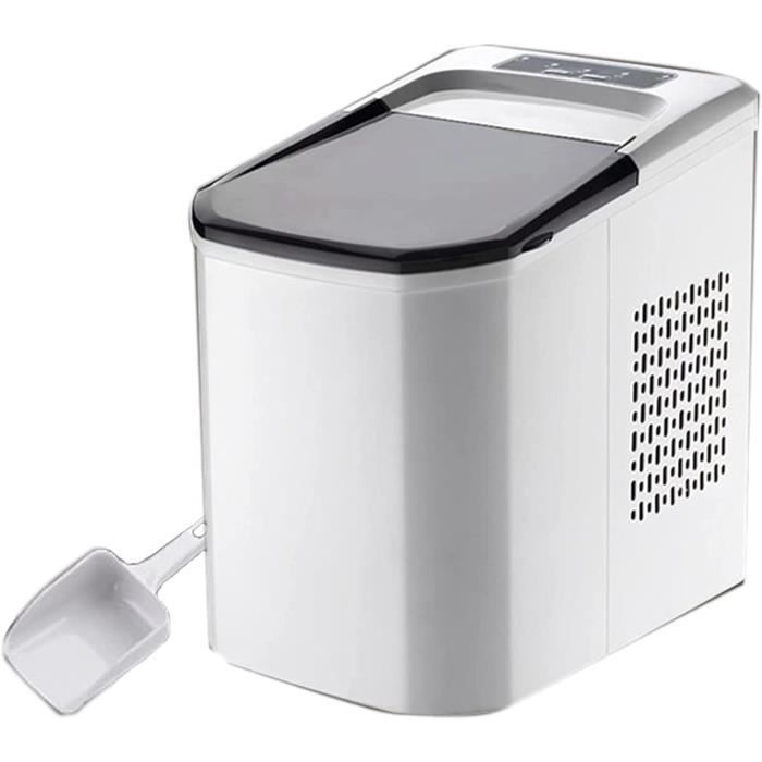 Mini Machine à Glaçons Portable 15 Kg/24h – 9 Glaçons En 6 Min – Autonettoyante – Compacte Pour Maison, Bureau, Camping – Argent