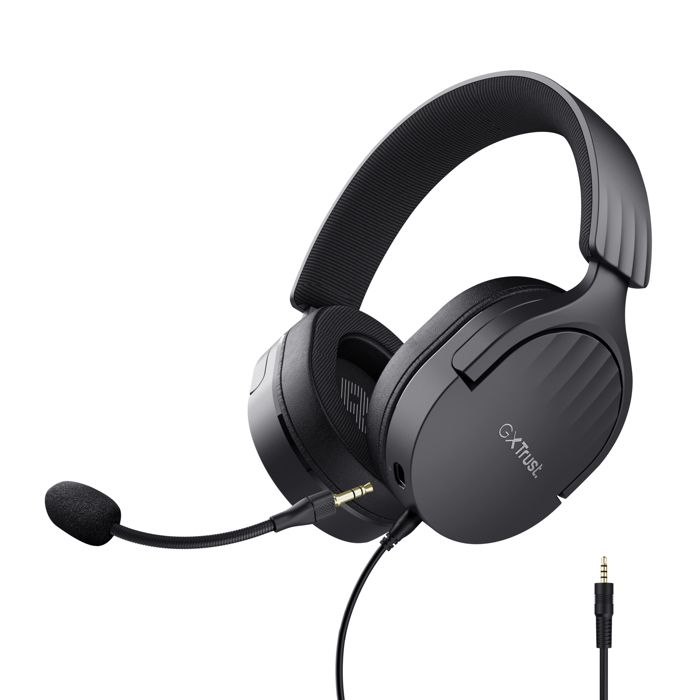 Trust Gaming GXT 489 Fayzo Casque Gamer Filaire avec Microphone, 85% Plastiques Recyclés, 3,5 mm, PS5, Xbox, Switch, PC - Noir