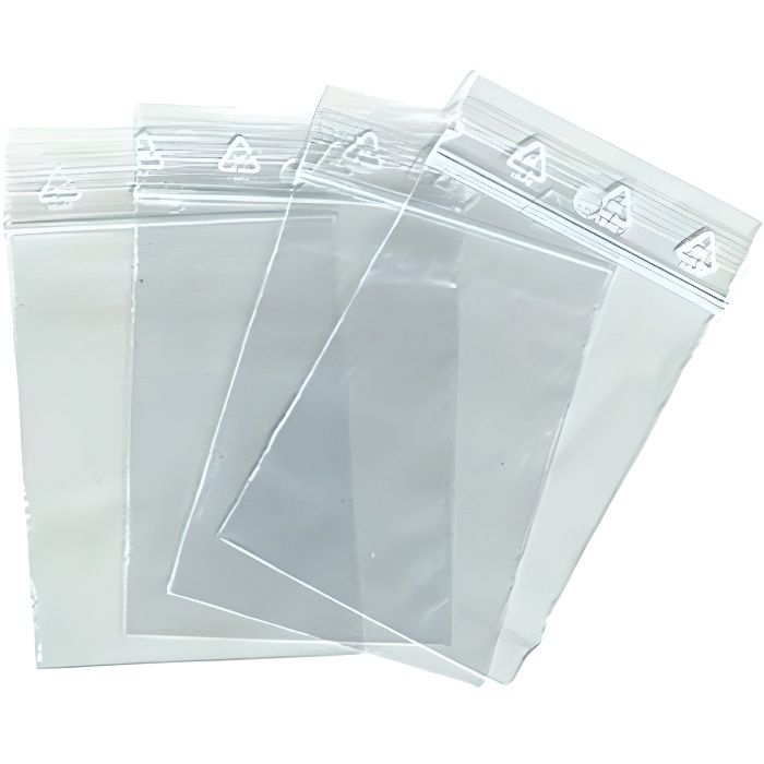 Sachet Alimentaire à Fermeture Zip 5 x 8 cm Lot de 100