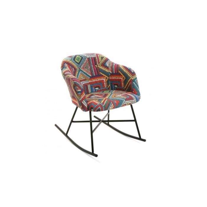 fauteuil à bascule multicolore ethnique abenaki