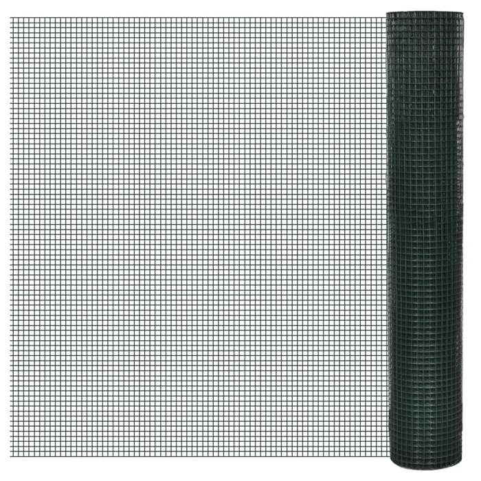 vidaXL Grillage acier galvanisé revêtement PVC 25x1