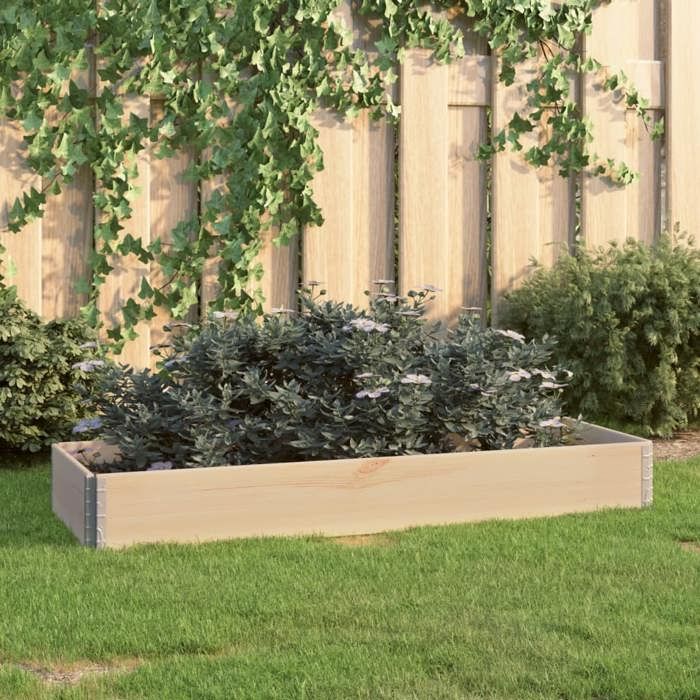 VidaXL Jardinière surélevée 50x150 cm Bois de pin solide