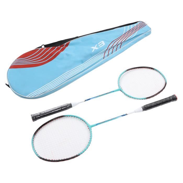 Raquette Badminton En Ligne Set De Badminton Complet - 2 Raquettes + 3 Volants - Pour Adultes Et Enfants Volant Enfant
