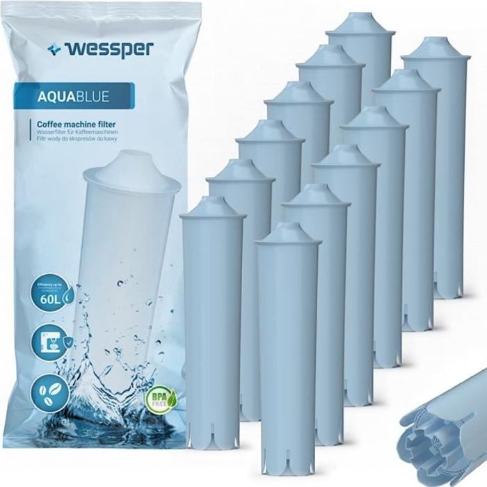 5x Aquafloow Wasserfilter für Jura Blue, Filterpatrone für