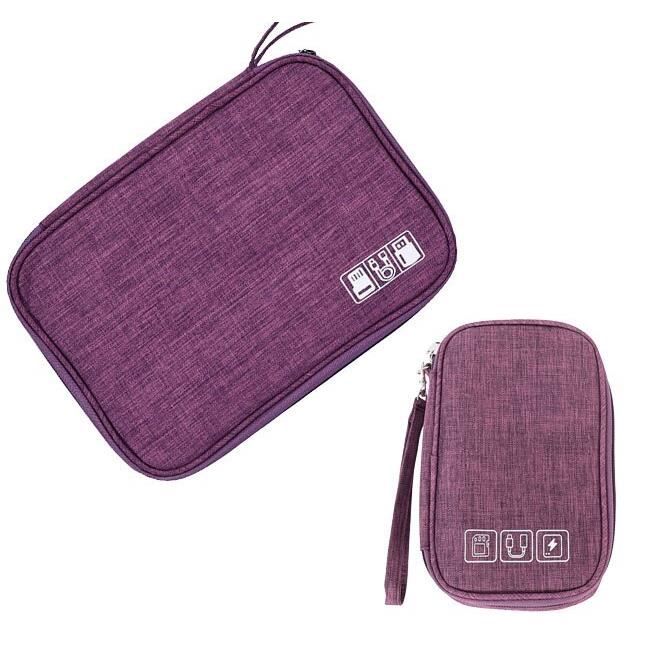 Lacdo Organiseur électronique Sac de câble de Voyage Pochette Accessoires Techniques Étui de Portable Étui Double Couche pour câble, Chargeur