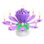 Bougie Musical Bougie D Anniversaire Rotative En Forme De Fleur Lotus Light Violet Cdiscount Maison