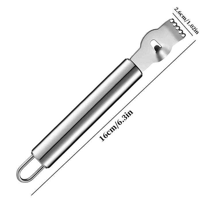 Zesteur à Citron En Acier Inoxydable 304 - Râpe à Agrumes Ergonomique - 14,5 Cm Avec Coupe Intégré - Facile à Nettoyer