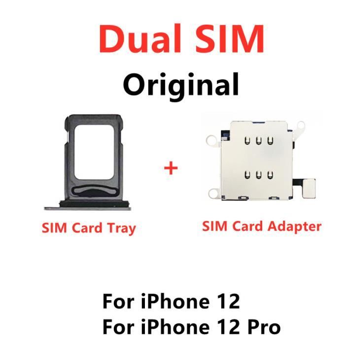 12 Rouge - Connecteur de lecteur de carte Sim double, ruban de câble  flexible pour iPhone