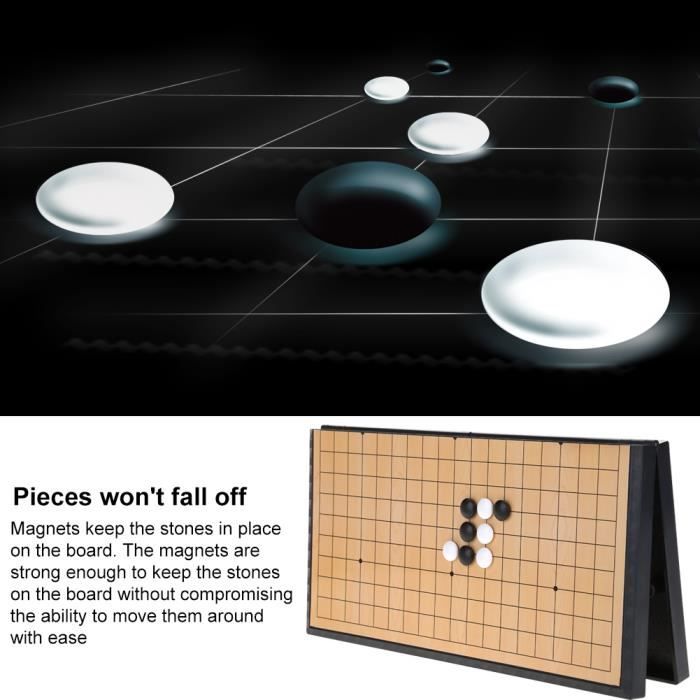 Jeu de go magnétique 38cm aspect shinkaya, ensemble de go de notre