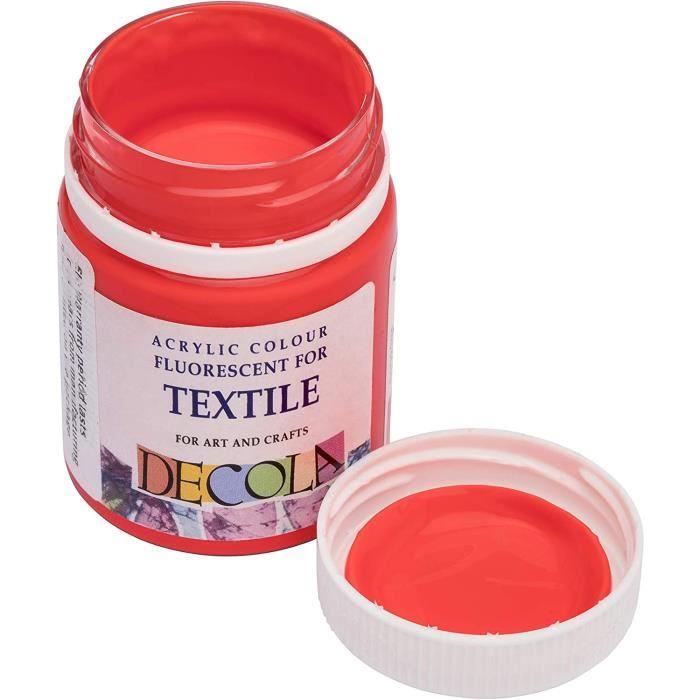 Peinture Textile Effet Rouge Néon 50ml, Teinture Textile À Haute Teneur En  Pigments