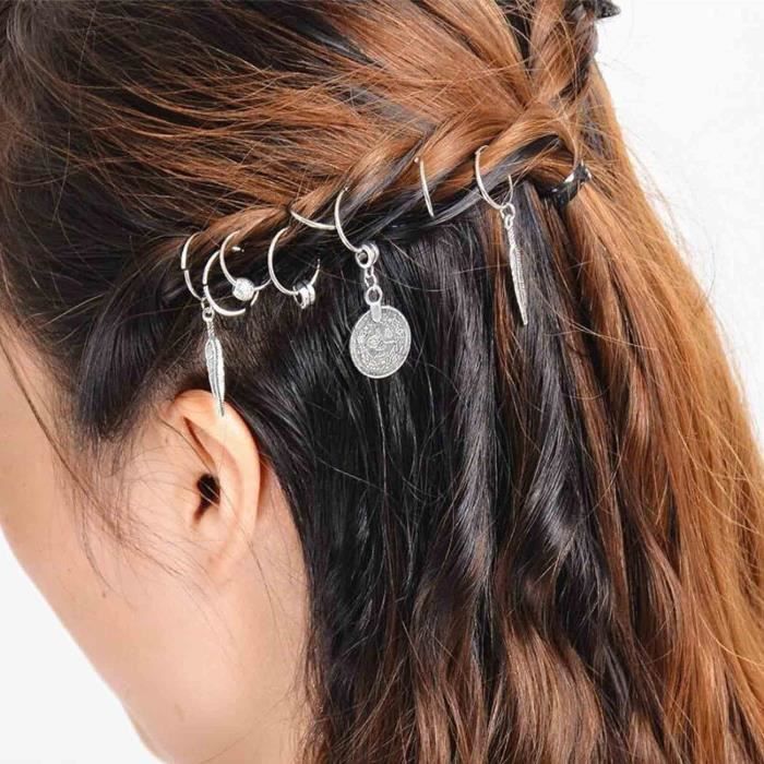 45 pièces anneaux à cheveux tressés accessoires cheveux - France