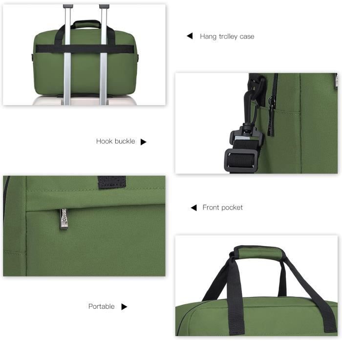 Sac Cabine Kono Pliable 55x35x25cm - Léger, 38L, Compatible Ryanair Et EasyJet