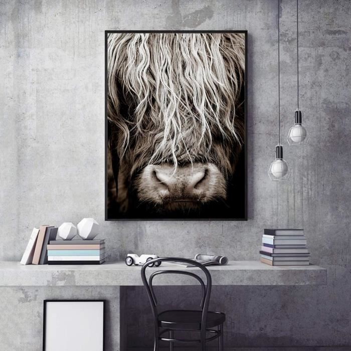 Tableau Sur Toile « Vache Dans Les Alpes Suisses » – Déco Murale Tendance, Impression Haute Qualité, Prêt à Accrocher - 3